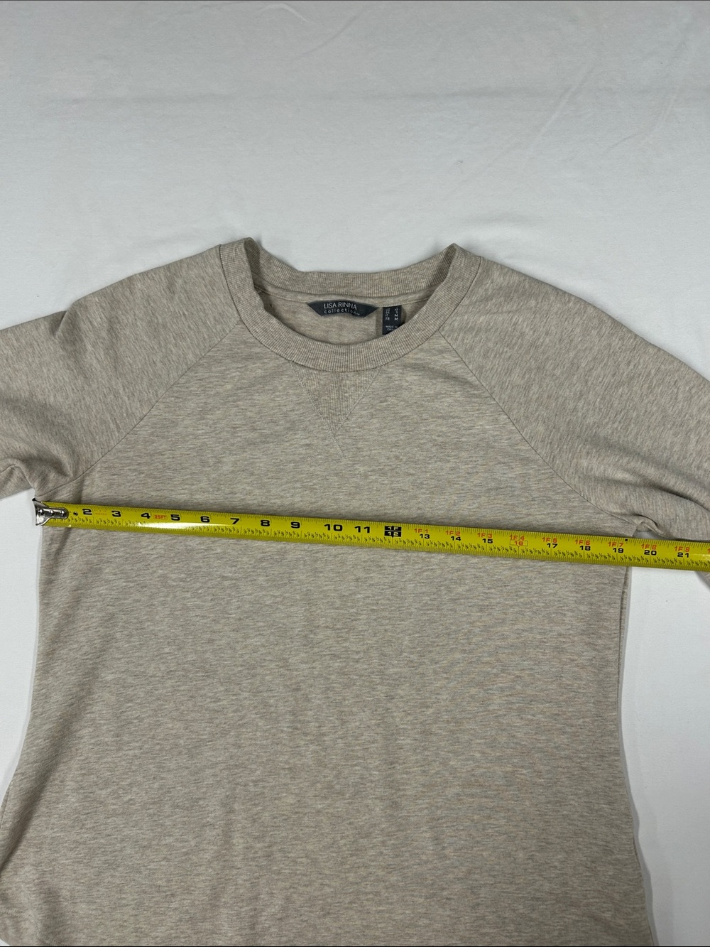 Lisa Rinna Collection Neutral Beige Raglan Pullover - Picture 6 of 8